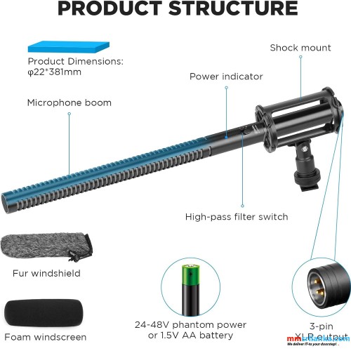 BOYA BY-BM6060L PROFESSIONAL SHOTGUN MICROPHONE (6M)